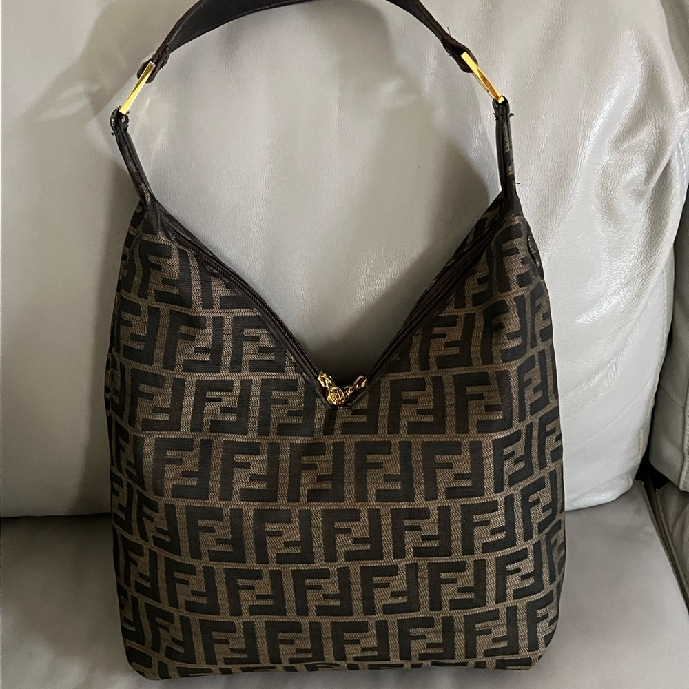 Fendi Zucca V Cut Purse